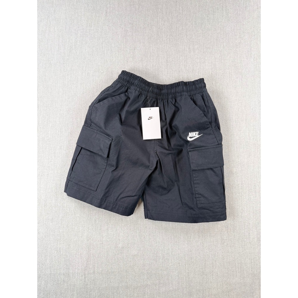Nike Sportswear Kids Woven Cargo Shorts Black IF2840-010 Size Small S NWT